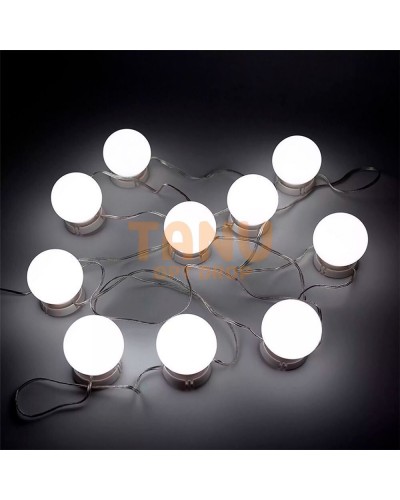 LED лампочки для гримерного зеркала 10 шт VANITY MIRROR LIGHTS 3 режима света