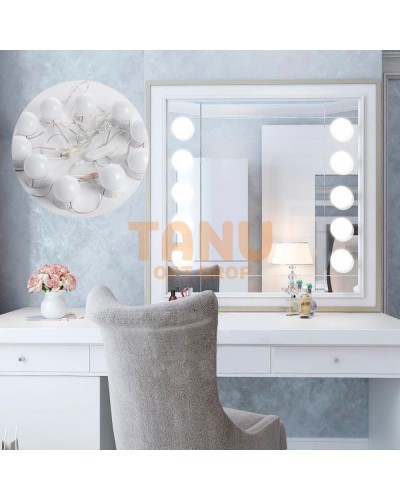 LED лампочки для гримерного зеркала 10 шт VANITY MIRROR LIGHTS 3 режима света