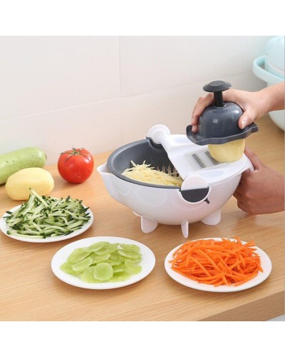 Многофункциональная ручная овощерезка 8 в 1 Kitchen со сменными насадками