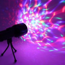 Светодиодный цветной LED проектор, Supretto  со штативом и вращающейся лампой