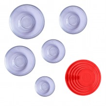 Стеклянные пищевые контейнеры Waist с крышками, 5 шт., цвет красный