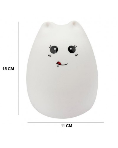 Силиконовый LED ночник-лампа "Кошечка" Supretto. Свет комфорта для сладких снов
