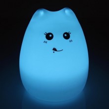 Силиконовый LED ночник-лампа "Кошечка" Supretto. Свет комфорта для сладких снов