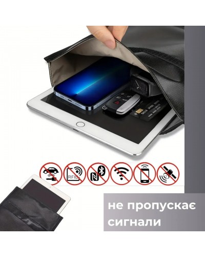 Экранирующий чехол Фарадея Supretto блокиратор для ключей, смартфона. Никаких сигналов — только защита