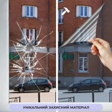 Бронированная защитная пленка Supretto на окна ударопрочная 60x152 см