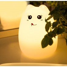 Силиконовый LED ночник-лампа "Кошечка" Supretto. Свет комфорта для сладких снов