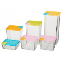 Набор контейнеров для сыпучих продуктов Stackable and space-Savvy 6 шт. Порядок на кухне – легко, удобно, красиво.