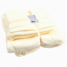 Комплект полотенец Supretto Коралловый бархат 6 шт., молочний