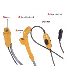 Летний душ, водяной насос 12 вольт, Automobile Shower Set.Это, душ для кемпинга,+, походный душ
