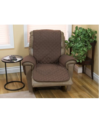 Двустороннее покрывало накидка на кресло Dy Couch Coat - Коричневая