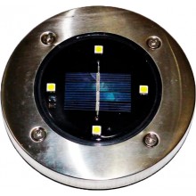 Уличный светильник на солнечной батарее "Bell Howell Disk lights" (4 led) Черный