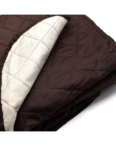 Двустороннее покрывало накидка на кресло Dy Couch Coat - Коричневая