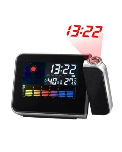 Домашняя метеостанция с часами Color Screen Calendar СТ 8190, Черный
