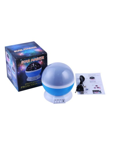 Вращающийся проектор звездного неба Star Master СТ Dream Rotating, Синий 2,5W