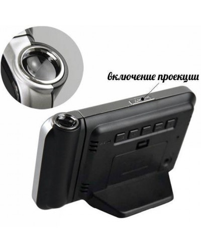 Домашняя метеостанция с часами Color Screen Calendar СТ 8190, Черный