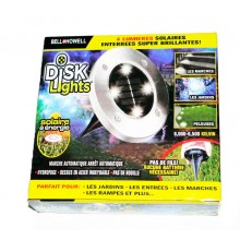 Уличный светильник на солнечной батарее "Bell Howell Disk lights" (4 led) Черный
