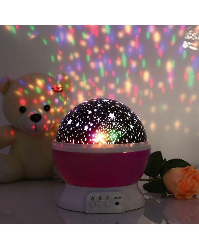 Проектор-ночник звездного неба Star Master Dream Rotating СТ, розовый