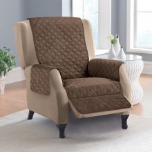 Двустороннее покрывало накидка на кресло Dy Couch Coat - Коричневая