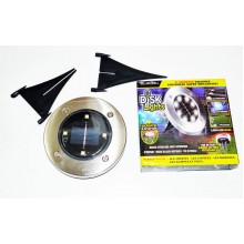Уличный светильник на солнечной батарее "Bell Howell Disk lights" (4 led) Черный