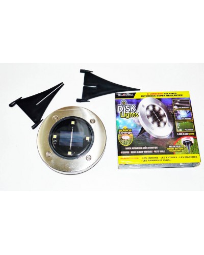 Уличный светильник на солнечной батарее "Bell Howell Disk lights" (4 led) Черный