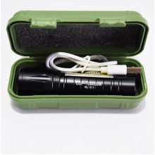 Компактный мощный аккумуляторный LED фонарик BL с USB зарядкой
