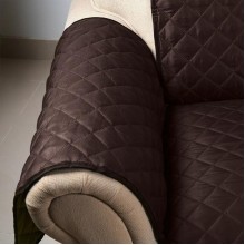 Двустороннее покрывало накидка на кресло Dy Couch Coat - Коричневая