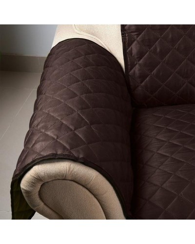 Двустороннее покрывало накидка на кресло Dy Couch Coat - Коричневая