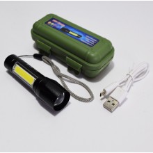 Компактный мощный аккумуляторный LED фонарик BL с USB зарядкой