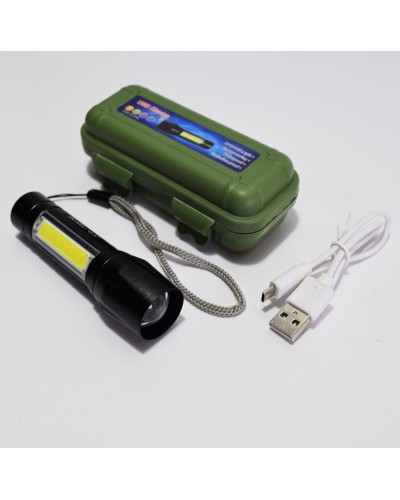 Компактный мощный аккумуляторный LED фонарик BL с USB зарядкой