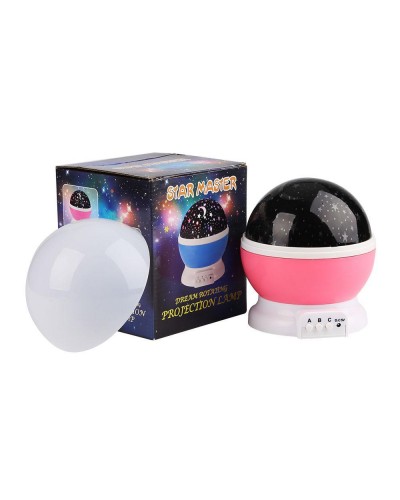 Проектор-ночник звездного неба Star Master Dream Rotating СТ, розовый