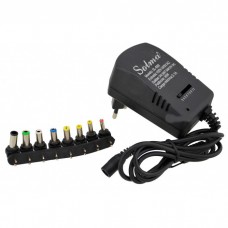 Универсальный блок питания с регулировкой напряжения СТ Solma 12 v , адаптер зарядки (8 насадок)