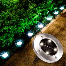 Уличный светильник на солнечной батарее "Bell Howell Disk lights" (4 led) Черный