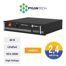 Аккумуляторный блок, литий железо-фосфатный аккумулятор LiFePo4 PYLONTECH H48050 (2,4 КВТ*Ч / 48 В)