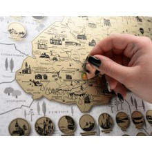 Скретч карта отметок Украина My Map Ukraine Юніка (украинский язык)